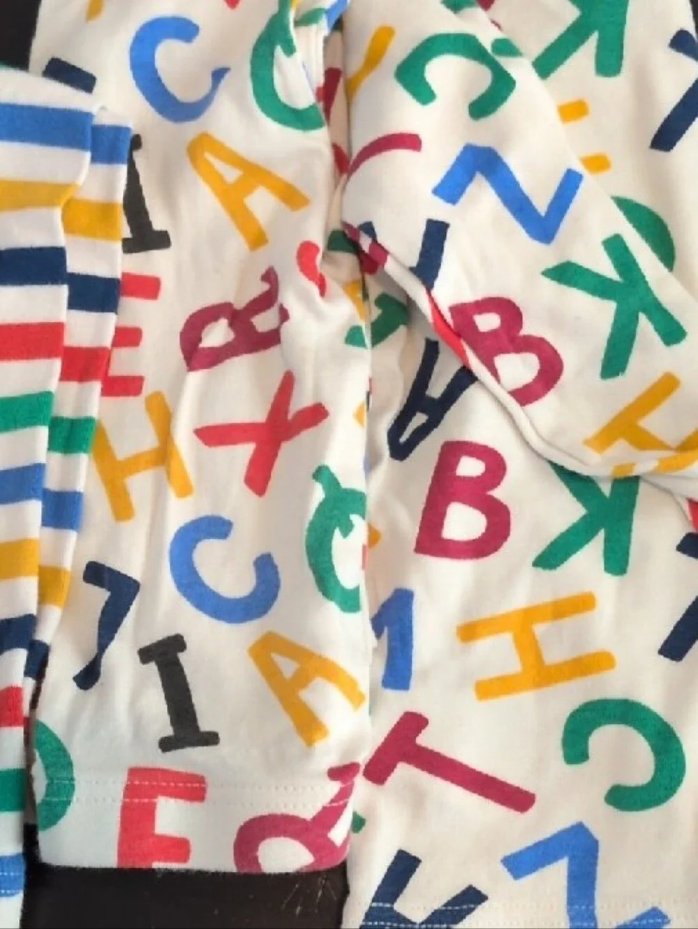 NWT Old Navy Children's Number Print Pajama Set - Multicolor on White Plus PJ